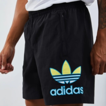 NWT men&#39;s Large Adidas originals trefoil woven shorts black GL5137 w/poc... - £33.47 GBP