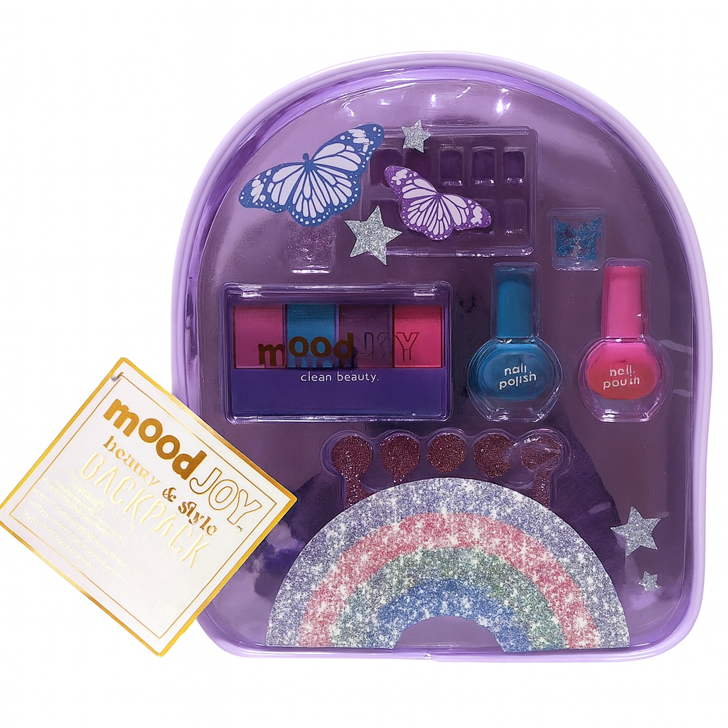 Girls Gift Set Mood &amp; Joy Beauty &amp; Style Backpack Cosmetic Makeup Nails ... - $11.00