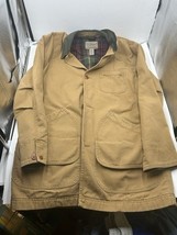 VTG LL Bean Jacket Mens M Beige Canvas Barn Chore Khaki Farmer Corduroy ... - $98.99