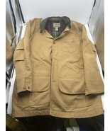 VTG LL Bean Jacket Mens M Beige Canvas Barn Chore Khaki Farmer Corduroy ... - $98.99