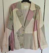 Womens Plus 20W Susan Bristol Multicolor Floral Pastel Blazer Jacket - $537.93 MXN