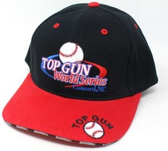 Top Gun World Series Concord NC Baseball Cap Hat Black Red Adjustable New - £5.78 GBP