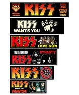KISS 6 Pack Bumper Stickers Glossy Custom Professionally Printed - $34.04 CAD