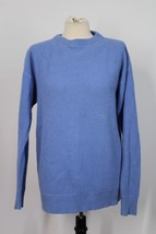 Vtg Boston Proper S Periwinkle Blue Waffle Knit 100% Cashmere Oversized Sweater - $41.80