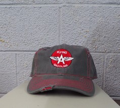 Flying A Gasoline Vintage Logo Embroidered Adjustable Ball Cap Hat New - $22.49