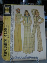 McCall&#39;s 4199 Misses Shirt &amp; Pants Pattern - Size 12 Bust 34 Waist 26 1/... - $12.23
