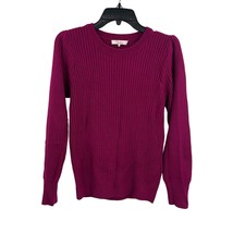 Parker Pink Ribbed Crewneck Sweater Size Small  - £29.97 GBP