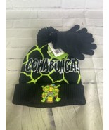 Teenage Mutant Ninja Turtles Knit Youth Kids Beanie Hat Cap With Gloves ... - £15.25 GBP
