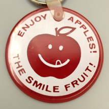 Enjoy Apples The Smile Fruit Keychain Vintage Key Ring Fob - £11.81 GBP