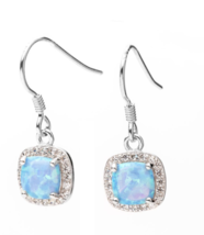 Turquoise Opal Earrings: Sterling Silver, - £111.90 GBP