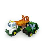 John Deere 47207 Farming Friends Lights and Sounds Hauler Truck with Toy... - $58.05