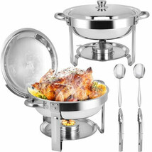Chafing Dishes for Buffet, 2 Pack 6QT Round Stainless Steel Chafing Dish... - $323.99