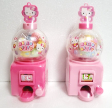 Hello Kitty Mini Gumball Machine Toy Machine Dispenser Set Pink SANRIO - $46.28
