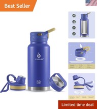 32 oz BPA-Free Stainless Steel Water Bottle with Straw, Purple &amp; Durable... - $588.29 MXN