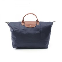 Longchamp Le Pliage Travel S Tote Bag Nylon Leather Women Blue One Size - $476.90