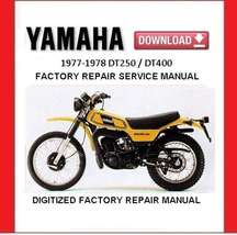YAMAHA DT250 / DT400 1977-1978 Factory Service Repair Manual - $20.00