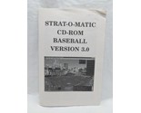 Strat O Matic CD ROM Baseball Version 3.0 PC Manual Only - $49.49