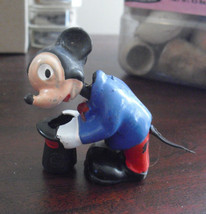 Vintage 1960s Plastic Mickey Mouse Magician Nodder Figurine 2 1/4&quot; Tall - £16.35 GBP