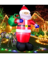 8FT Inflatable SANTA CLAUS Gift Bag LED Air Blown Blow Up Christmas Yard... - $1,081.94 MXN