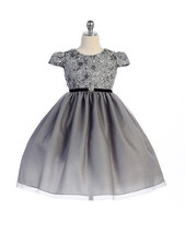 Stunning Silver Infant Flower Girl, Holiday, Party Dress, Crayon Kids USA - £30.36 GBP