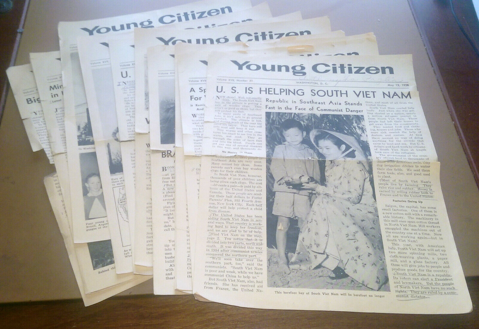 12  Vintage 1958 YOUNG CITIZEN Children&#39;s School Newspaper - $19.99