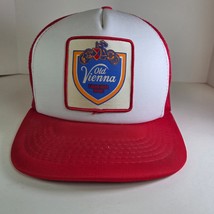 Vintage Old Vienna Lager Beer Trucker Snapback Hat Red White Patch Made ... - $32.99
