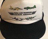 Vintage Pima Air Museum Tucson Arizona Hat Cap White Mesh Snap Back pa1 - £10.16 GBP
