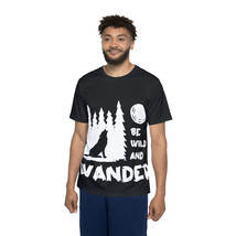 Wolf Howling Print Jersey - Wild Wander Tshirt - 100% Polyester - $40.17+