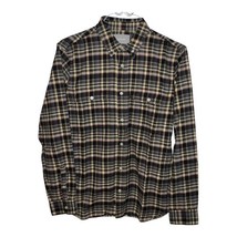 Everlane The Brushed Flannel Beech Plaid Shirt Men&#39;s Size Medium Multico... - $17.63