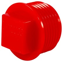 Red (Pack Of 50) Caplugs 99390176 Plastic Threaded Plug For Pipe Fitting... - £32.20 GBP