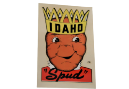 Vtg. Idaho Spud Luggage Car Decal Sticker Lindgren Turner NOS MCM Ephemera - $19.99