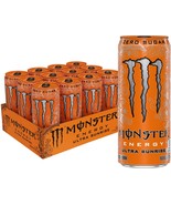 Monster Energy Ultra Sunrise Zero Sugar Energy Drinks 16 Fl Oz Cans 12 Pack - $56.16 CAD