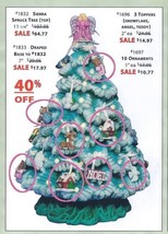 Christmas Tree Ornaments or Mini Magnets Set of 10 Ceramic Mold Nowell 1697 - £19.74 GBP