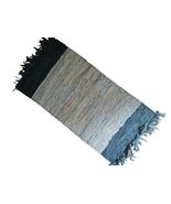 Leather Hearth Rug for Fireplace Fireproof Mat 65x110cm (Black Beige) - €88,31 EUR