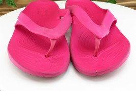 Crocs Sz 10 M Pink Flip Flop Synthetic Women Sandals - £13.19 GBP