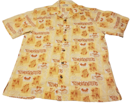 Disneyland Resort- We&#39;re The Mouseketeers Rare Usa Made Rayon M Aloha Camp Shirt - £61.32 GBP