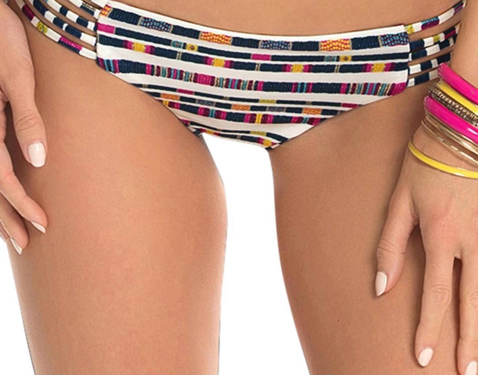 Becca women&#39;s strappy american bikini bottom size L - $41.58