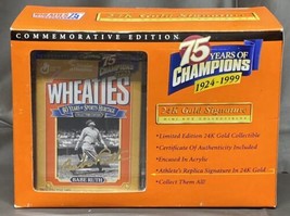 WHEATIES 24K GOLD SIGNATURE WHEATIES BOX  75 YEARS OF CHAMPIONS BABE RUTH - $14.95