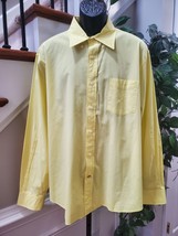 Nautica Men Yellow Cotton Collared Long Sleeve Casual Button Down Shirt ... - £19.87 GBP