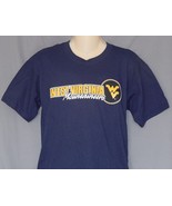 Boys West Virginia Mountaineers T-Shirt Size Large 14/16 Blue NEW Logo - £11.28 GBP