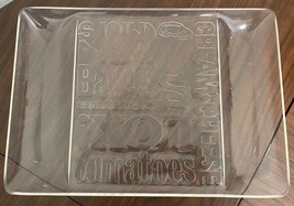 Vintage MCM Grainware Chicago Clear Thick Lucite Bagel &amp; Lox Serving Tray - £23.19 GBP