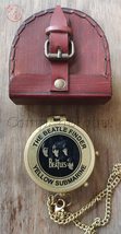 Antique Flat Pocket Compass with The Beatle Finder - Silhouette Image Engraved | - £35.96 GBP