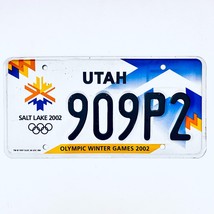 2002 United States Utah Olympic Winter Games Passenger License Plate 909P2 - £17.06 GBP