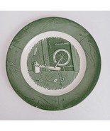 Vtg 50&#39;s Colonial Homestead Underglaze By Cirsa 6.25&quot; Plate #J 52 Spinni... - $20.29 CAD