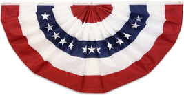 Embroidered USA Bunting Bunting 4x2ft Fourth of July Decor American Flag 100D - £15.71 GBP