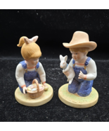 Vtg 1985 Homco Denim Days 1521 Easter Time Home Interior Bunny Rabbit Ba... - $320.51 MXN