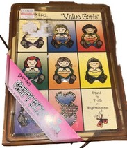 Diane J. Hook “Value Girls”rubber hand stamp set by d. j. inkers Vtg Nos - £9.03 GBP