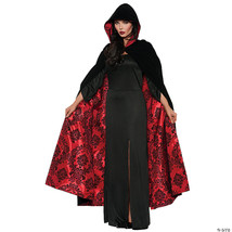 Wm deluxe velvet cape red black - $1,391.04 MXN