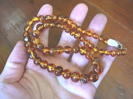 (PB-416) Real Baltic AMBER graduated beaded Jewelry 18&quot; long NECKLACE Or... - £89.67 GBP