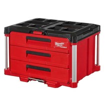 MILWAUKEE 48-22-8443 PACKOUT 3 Drawer Durable Tool Box w/ 50lbs Capacity - £210.00 GBP